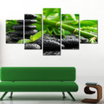 Tableau galets et bambou Tableau Galet Tableau Zen format: Horizontal