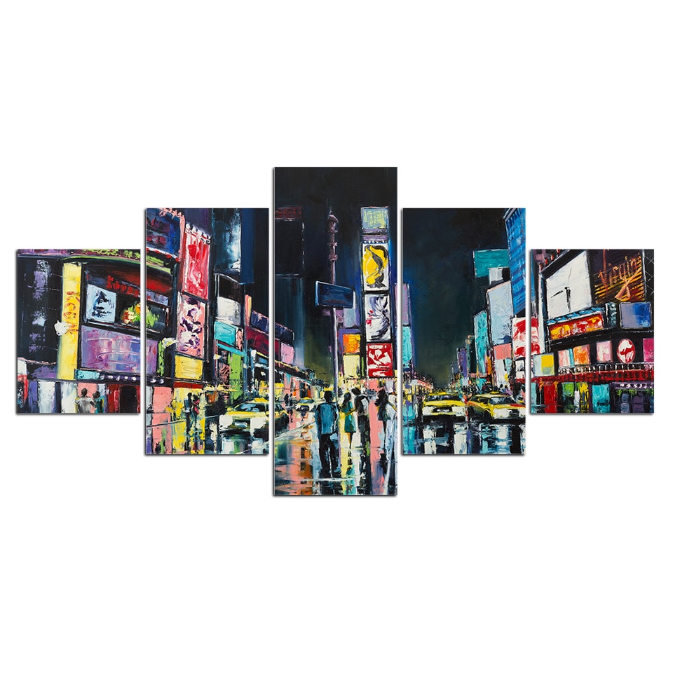 Tableau peinture Times Square Tableau New York Tableau Ville
