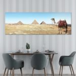 Tableau chameau et pyramides