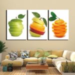 Tableau pomme et orange en tranches