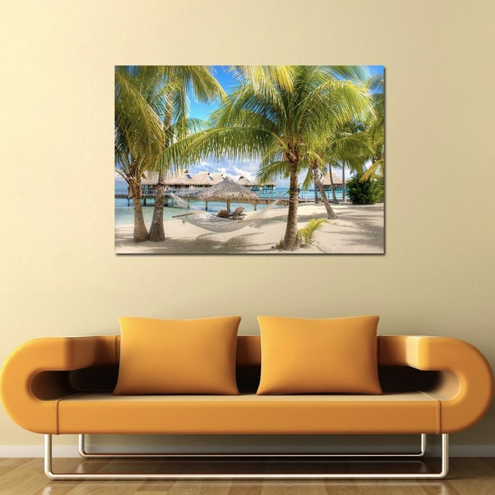 Tableau un hamac au paradis