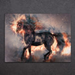 Tableau cheval licorne