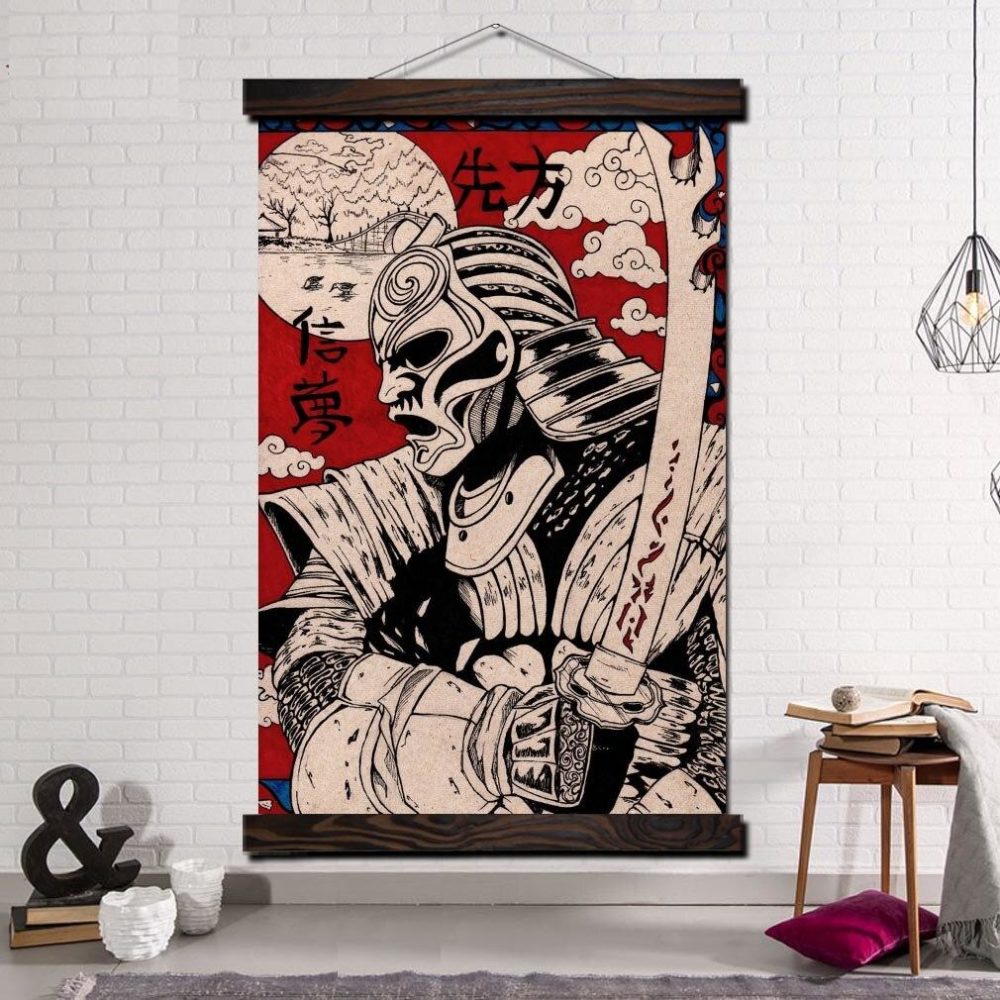 Tableau guerrier samouraï Tableau Japonais Tableau Monde