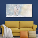 Tableau Loup dans la neige Tableau Animaux Tableau Loup