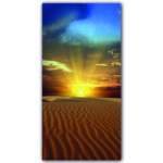 Tableau Coucher de soleil dans le désert vertical Tableau Nature Tableau Paysage