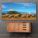 Tableau Troupeau d’éléphants Tableau Animaux Tableau Éléphant