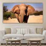 Tableau Éléphant dans la savane Tableau Animaux Tableau Éléphant