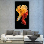 Tableau Poissons de combat siamois jaune et orange Tableau Animaux Tableau Mer Tableau Nature