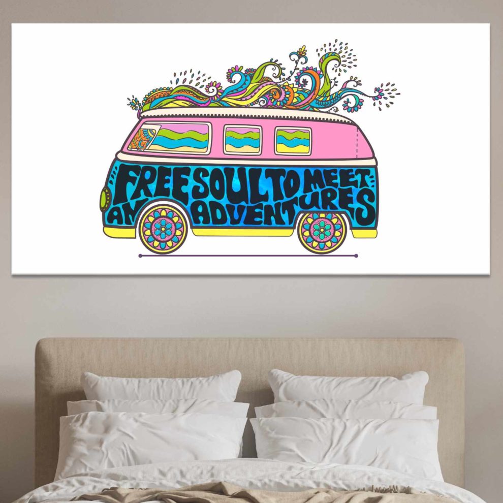 Tableau Bus Hippie Vintage
