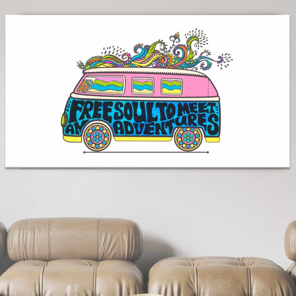 Tableau Bus Hippie Vintage