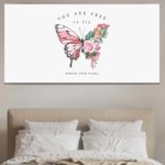 Tableau Papillon fleuri