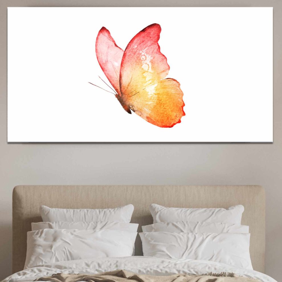 Tableau Papillon isolé sur fond blanc