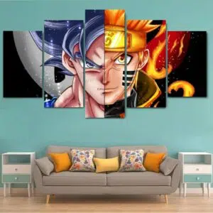 Japanse anime tekening canvas Dragon Ball en Naruto panelen muur poster home decor gift