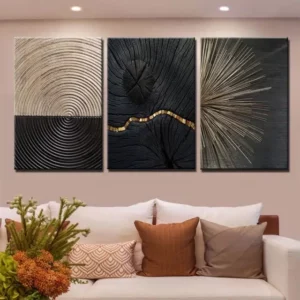 Scandinavisch schilderij Scandinavische radiale lijnen